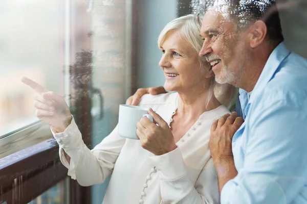 Seniorenpaar zu Hause — Stockfoto