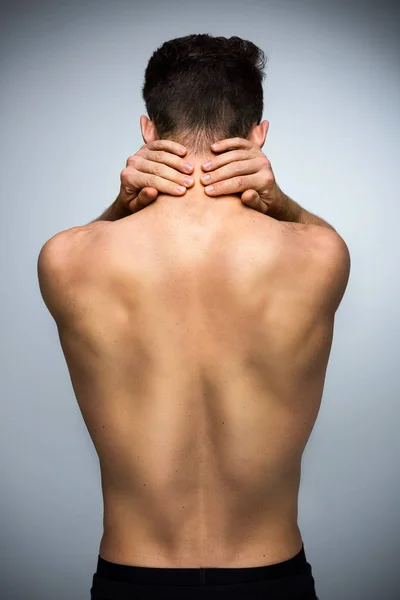 Людина з болем у спині — стокове фото