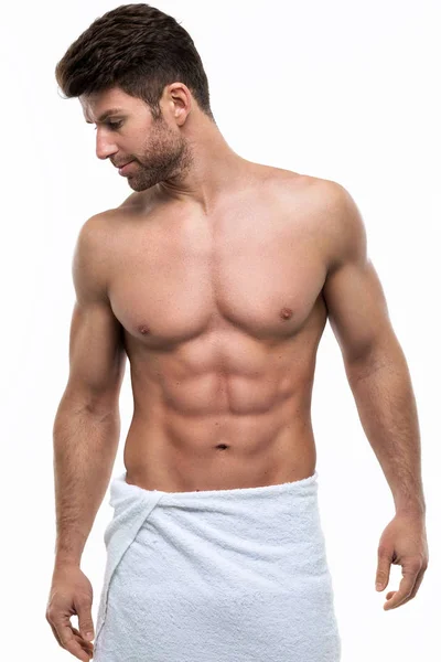 Uomo muscoli flessibili — Foto Stock