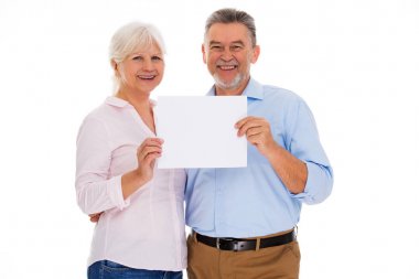 Üst düzey çift holding boş poster