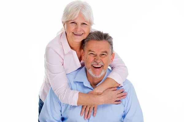 Senior couple debout — Photo