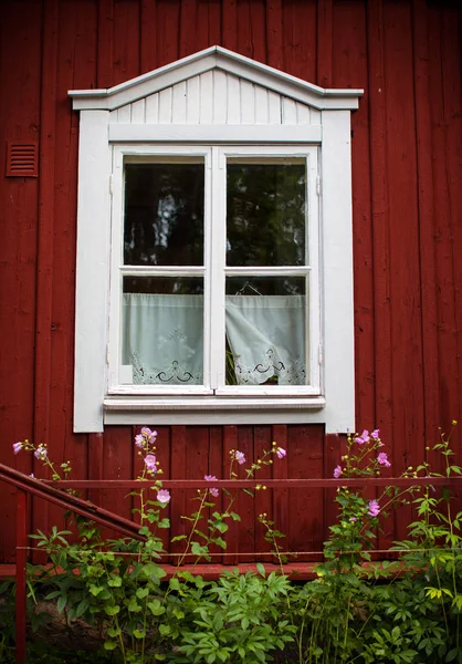 Ablak faház, Svédország — Stock Fotó