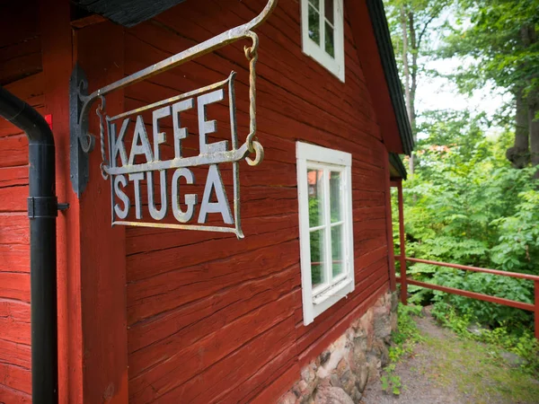 Piros faház, Svédország — Stock Fotó