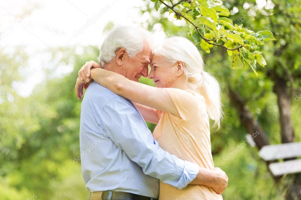 Senior Couple In Park