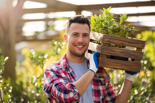 Plantskolan anställd — Stockfoto