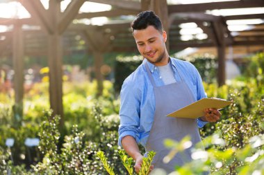 Bahçe merkezi çalışanı