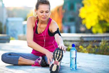 kadın atlet açık havada