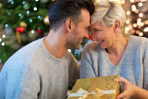 Coppia Insieme Natale — Foto Stock