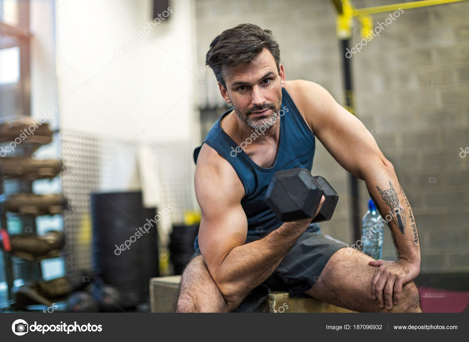 Man Working Out Gym Stock Photo by ©pikselstock 187096932