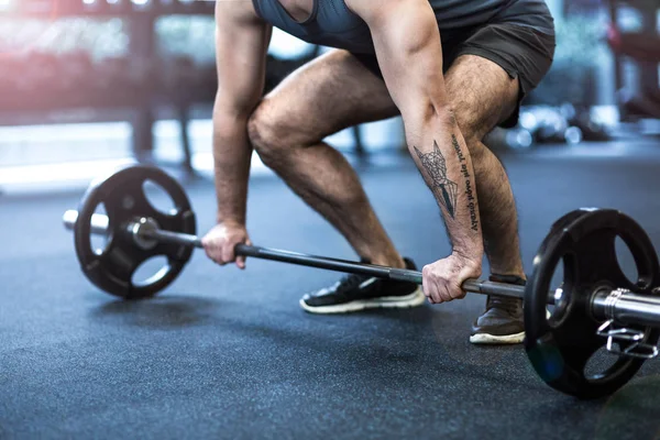 Man Working Out Gym — Stock Photo, Image