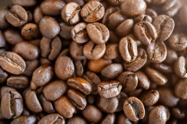 Kavrulmuş kahve çekirdekleri.