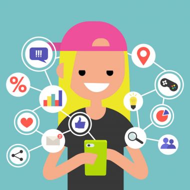 Bin yıllık üstünde hareket eden aygıt çevrimiçi içeriği kullanma