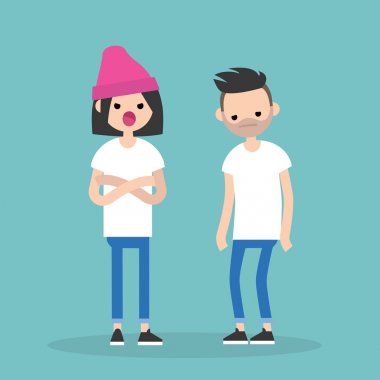 Kavga kavramsal çizimi. İki savunarak karakter