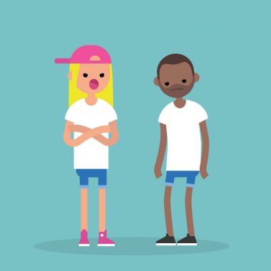 Kavga kavramsal çizimi. İki savunarak karakter