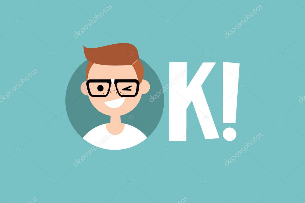 Funny winking nerd says 