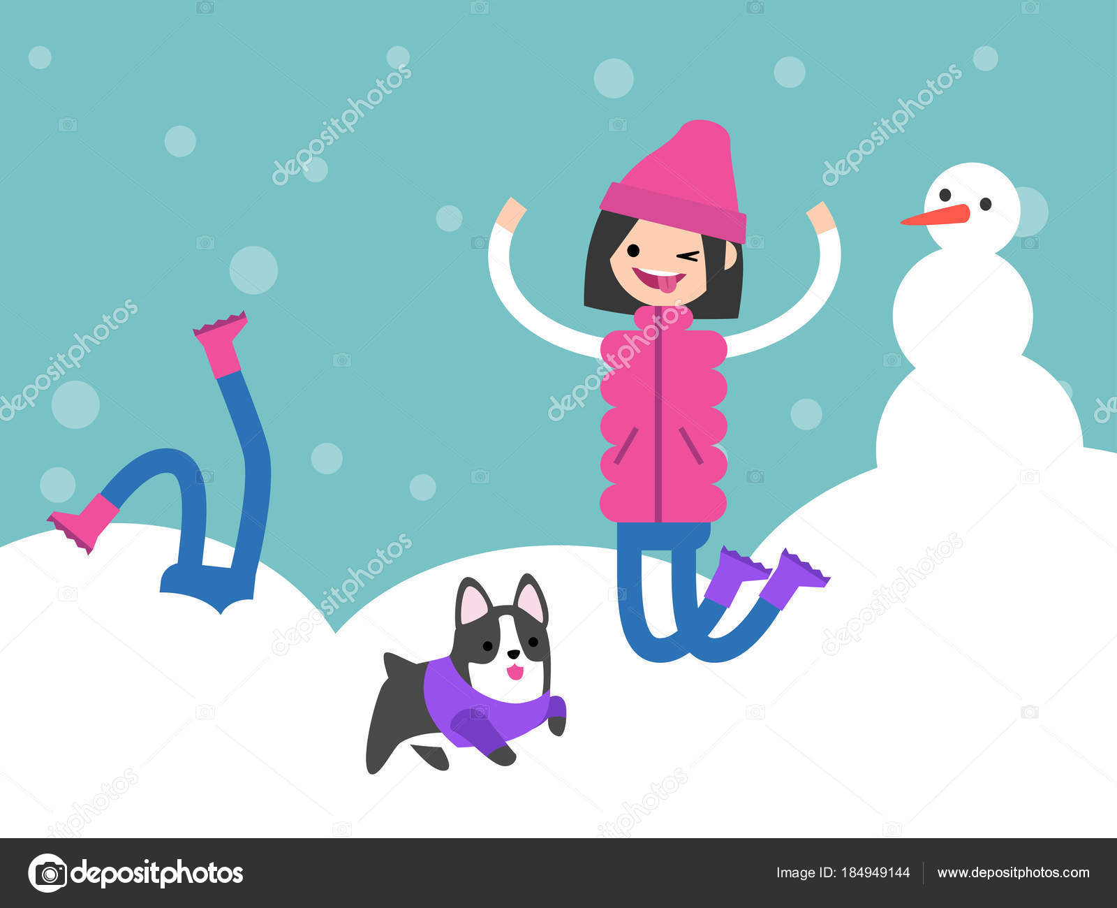 winter season cartoon pictures