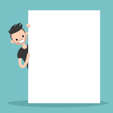 Sakallı adam arkasından bir Pano gözetleme kadar alay / spa kopya