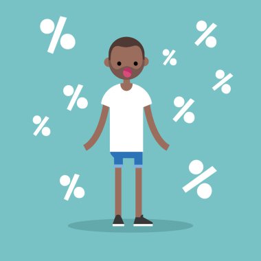 Genç yüzde işaretleri tarafından çevrili karakter şaşırttı. Yıl