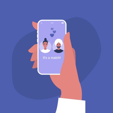 Randevu servisi uygulaması olan akıllı bir telefonu tutarken