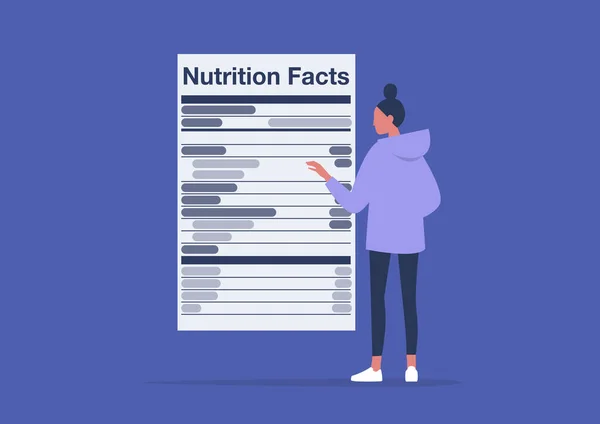 Voedingsfeiten Toegevoegde Suiker Gezonde Levensstijl Evenwicht Van Ingrediënten Het Dagelijkse — Stockvector