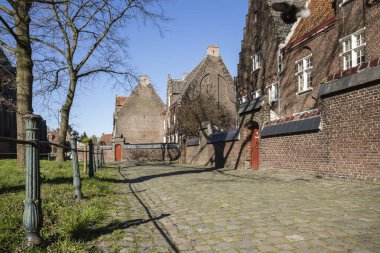 Gent, Belçika - 22 Mart 2020: Saint Elisabeth Geçidi. Unesco Dünya Mirası. 