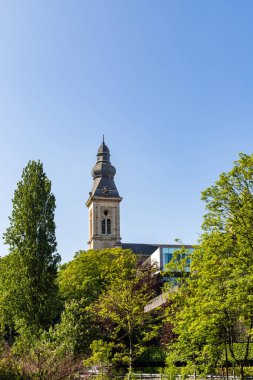 Gent, Belçika - 26 Nisan 2020: Hind kulesi Aziz Peter Kilisesi 'nin Hanımefendisi