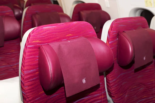 Qatar Airways Airbus A320 classe economica posti — Foto Stock