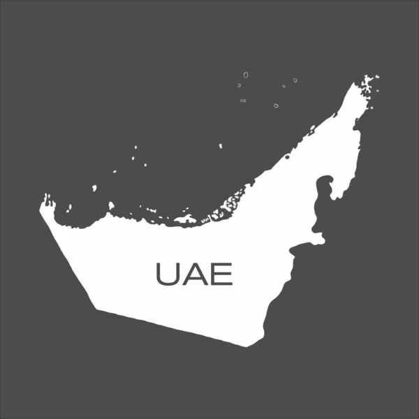 Mapa de contorno blanco de Emiratos Árabes Unidos — Archivo Imágenes Vectoriales