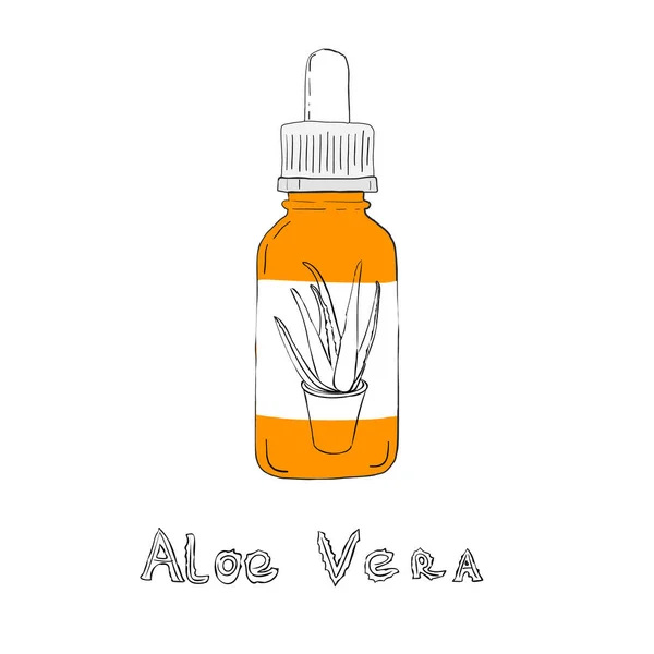 Koncepcja kosmetyki Aloe Vera — Wektor stockowy