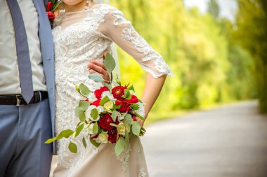 Düğün, gelin damat buketi ve aşk