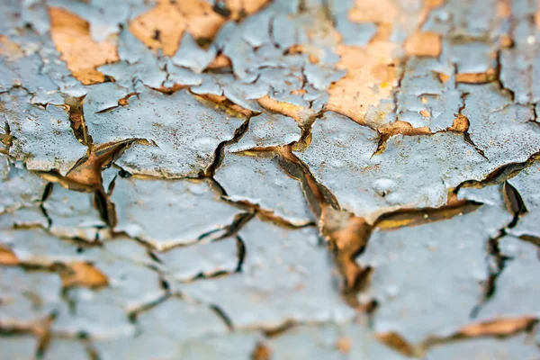 Surface Rusty Iron Remnants Old Paint Chipped Paint Texture Background — Stock Photo, Image