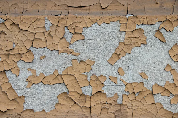 Oude Bruine Gescheurde Verf Cementwand — Stockfoto