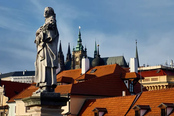 Vue de la vieille ville de Prague, panorama mystique — Photo