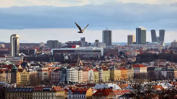 Blick auf die Prager Altstadt, mystisches Panorama — Stockfoto