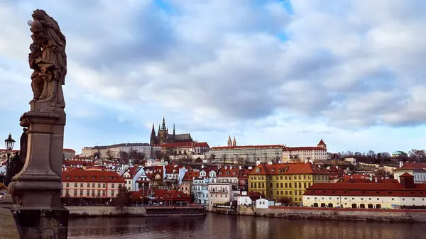 Vista Cidade Velha Praga Panorama Místico — Fotografia de Stock