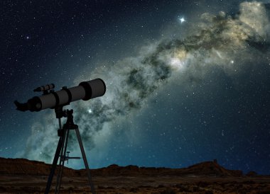 parlak Samanyolu işaret teleskop