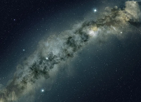 Hvězdné pole Mléčné dráhy, noční obloze na pozadí — Stock fotografie