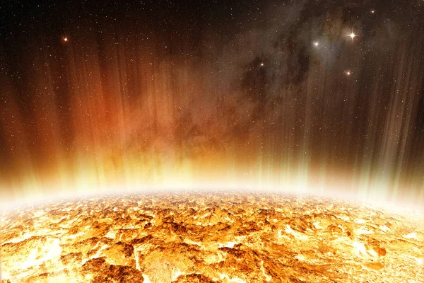 Glowing surface of the sun, 3d illustration — Stock Photo, Image