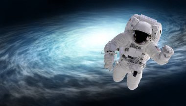 kozmonot ve sarmal gökada, Nasa tarafından döşenmiş bu görüntü unsurları 