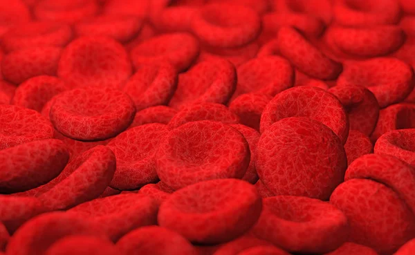 Röda blodkroppar bakgrund, 3d Illustration — Stockfoto