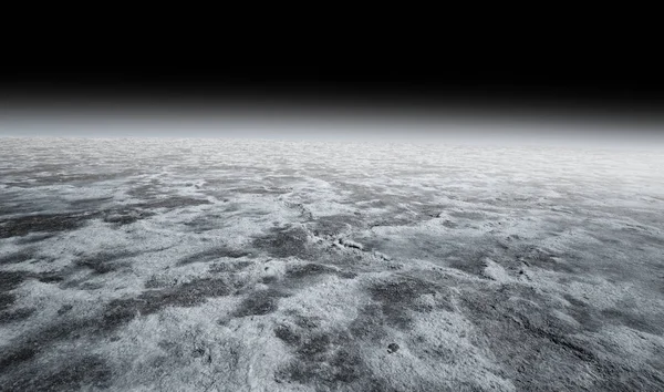 Grey desolate landscape in a black night — Stock Photo, Image