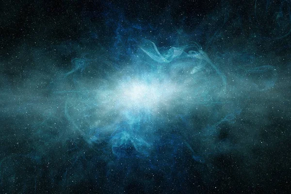 Glowing Light Blue Interstellar Cloud — Stock Photo, Image