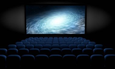 boş Sinema Salonu, 3d çizim bilim kurgu filmi