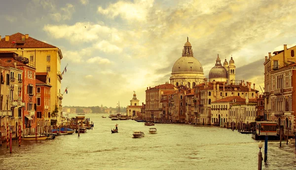 Gran Canal Basílica Santa Maria Della Salute Venecia Italia — Foto de Stock