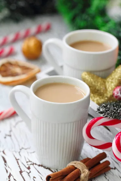 Xícara de café com doçura de Natal — Fotografia de Stock
