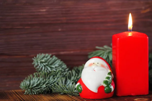 Fond de Noël avec Père Noël claus — Photo