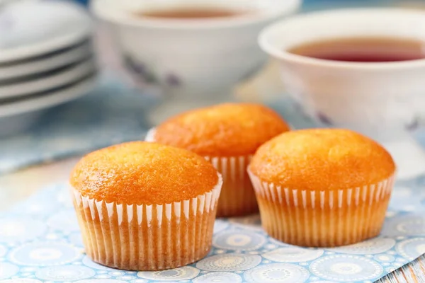 Muffins y té — Foto de Stock