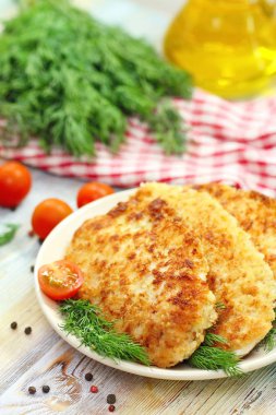 Kızarmış tavuk fileto ekmek kırıntı