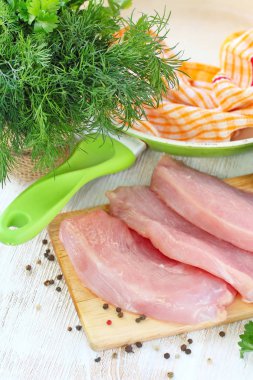 Tavuk fileto iprepared kızartma için