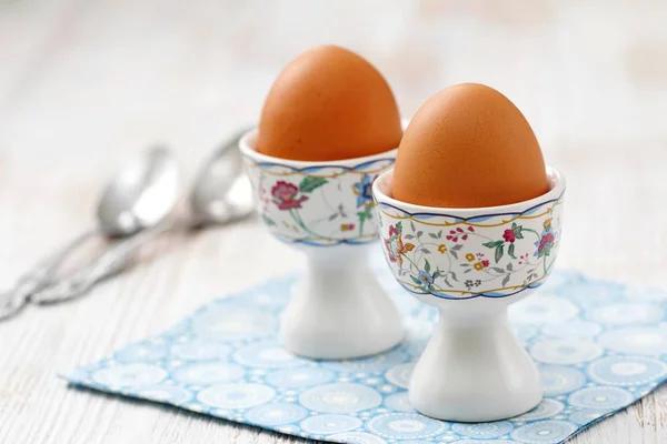 Boiled eggs for breakfast — Stock Photo, Image